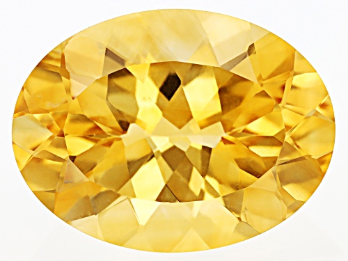 Yellow Citrine 20x15mm Oval Faceted cut Gemstone 14ct