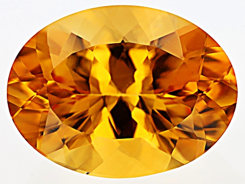 Photo of Yellow Citrine 20x15mm Oval Faceted cut Gemstone 14ct