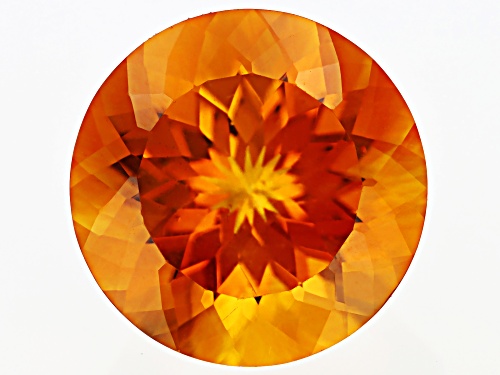 Yellow Citrine 16mm Round Faceted cut Gemstone 11ct