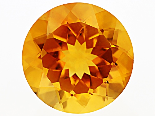 Photo of Yellow Citrine 13mm Round Faceted cut Gemstone 6CT