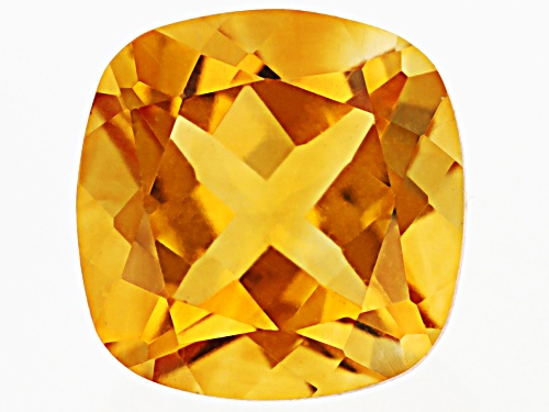 Yellow Citrine 7mm Cushion Faceted cut Gemstone 1CT