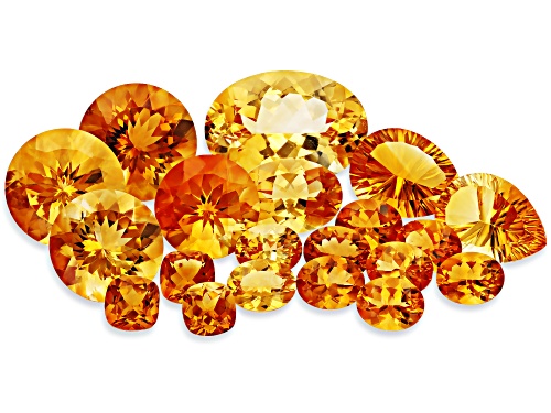 Yellow Citrine Mixed Faceted cut Gemstones Monster Parcel 100CTW