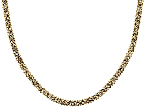 18K Yellow Gold Over Sterling Silver Necklace 18 Inch - Size 18