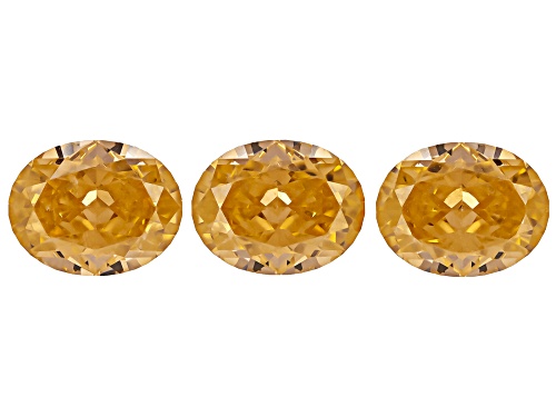 Color Change Cubic Zirconia 9X7mm Oval Fancy Cut Gemstones Set Of 3 13.00Ctw
