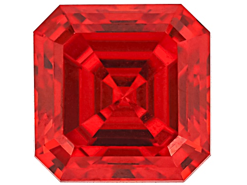Photo of Red Cubic Zirconia 10mm Emarald Cut Gemstone 9.00Ct