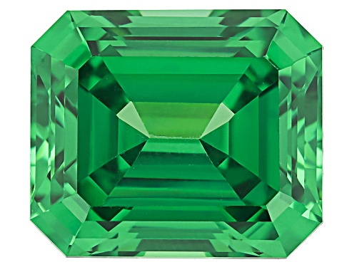 Green Cubic Zirconia 14x10mm Emarald Cut Gemstone 18.00Ct