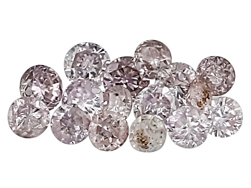 Photo of Pink Diamond 1.15mm Round Full Cut Gemstone Parcel 0.10Ctw
