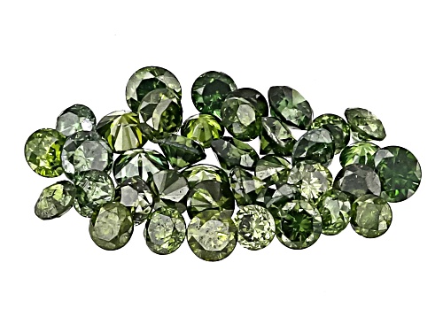 Photo of Green Diamond 1.10mm-1.30mm Round Full Cut Gemstone Parcel 0.30Ctw