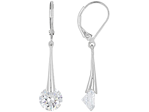 Photo of Cubic Zirconia Rhodium Over Sterling Silver Earrings 6.92ctw