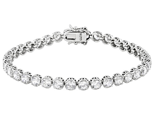 Bella Luce ® 16.09ctw White Diamond Simulant Rhodium Over Sterling Silver Tennis Bracelet - Size 7.25