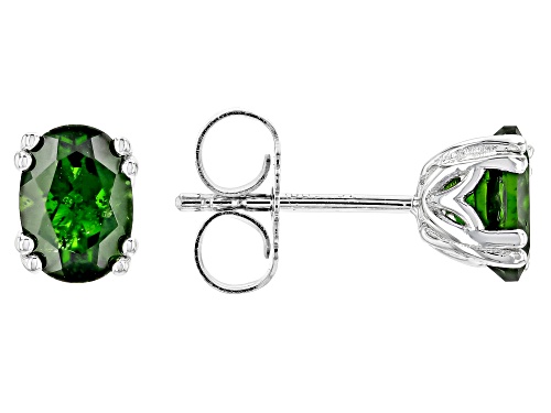 Chrome Diopside Sterling Silver Stud Earrings 1.65Ctw