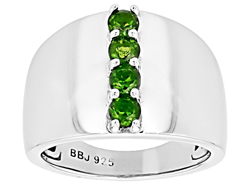 Chrome Diopside Platineve Ring 0.68Ctw - Size 8