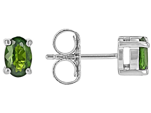 Photo of Chrome Diopside Rhodium Over Sterling Silver Stud Earrings 0.80Ctw
