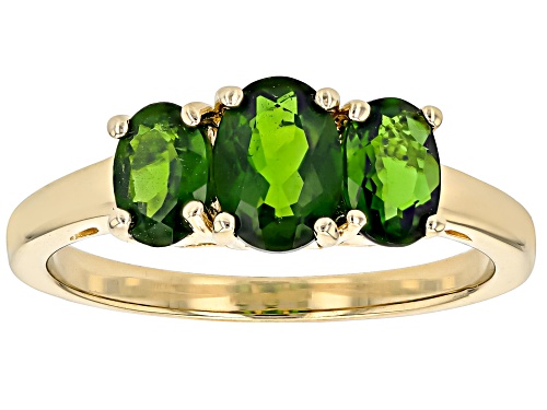 Russian Chrome Diopside 18k Yellow Gold Over Sterling Silver Ring 1.50Ctw - Size 8