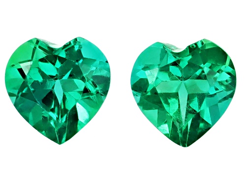 Photo of Lab Grown Emerald Loose Gemstone Match Pair, 0.40CTW Minimum