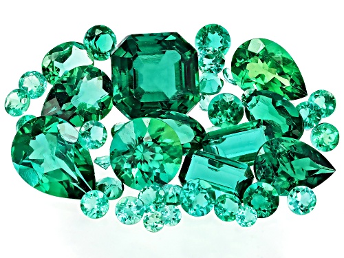Photo of Lab Grown Emerald Loose Gemstone Parcel, 5CTW Minimum