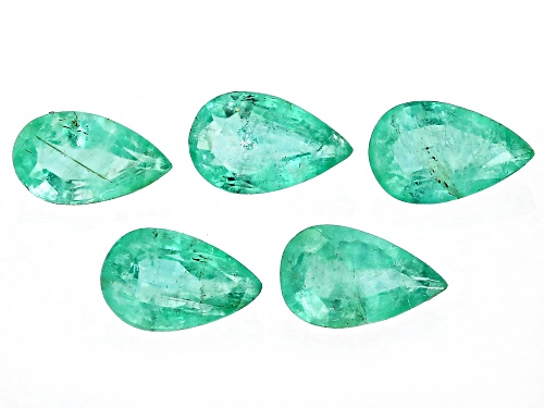 Emerald Loose Gemstone Set Of 5, 1CTW Minimum