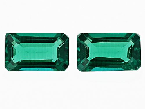Lab Created Emerald Loose Gemstone Octagon 5x3 Match Pair, 0.40CTW minimum
