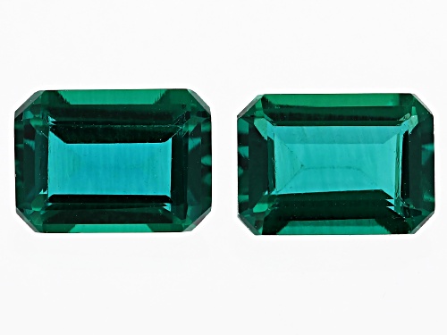 Lab Created Emerald Loose Gemstone Octagon 7x5 Match Pair, 1.50CTW minimum