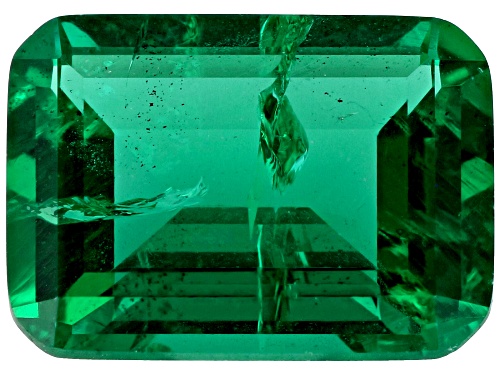 Photo of Lab Created Emerald Loose Gemstone Octagon 7x5mm Single, 0.70CTW Minimum