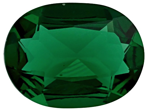 Photo of Lab Created Emerald Loose Gemstone Oval 9x7mm Single, 1CTW Minimum