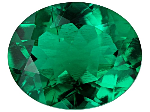 Photo of Lab Created Emerald Loose Gemstone Oval 10x8mm Single, 1.80CTW Minimum