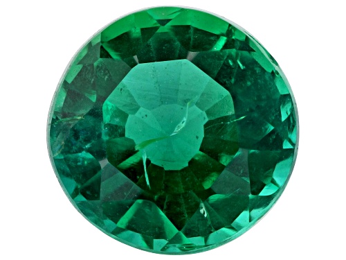 Lab Created Emerald Loose Gemstone Round 6mm Single, 0.60CTW Minimum