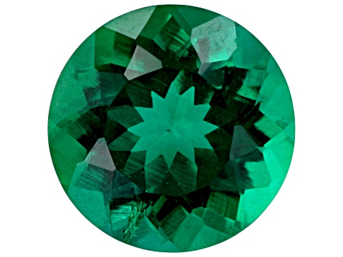 Photo of Lab Created Emerald Loose Gemstone Round 8mm Single, 1.70CTW Minimum