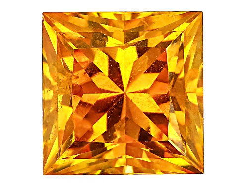 Orange Sphalerite 5mm Square Princess Cut Gemstone 1ct
