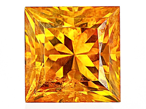 Orange Sphalerite 6mm Square Princess Cut Gemstone 1.70ct