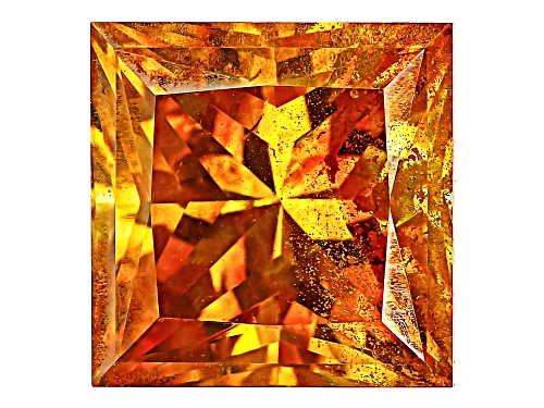Photo of Yellow Sphalerite 7.50mm Square Princess Cut Gemstone 3.50ct