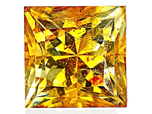 Photo of Yellow Sphalerite 7.50mm Square Princess Cut Gemstone 3.50ct