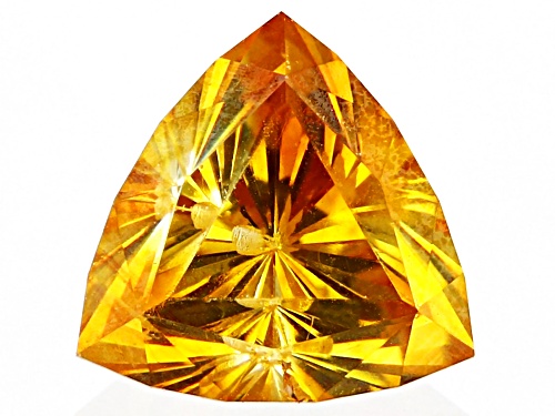 Photo of Yellow Sphalerite 4.5mm Trillion Faceted Cut Gemstone 0.40ct