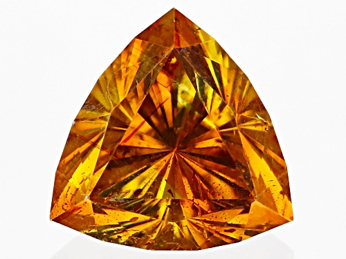 Photo of Yellow Sphalerite 5.5mm Trillion Faceted Cut Gemstone 0.75ct