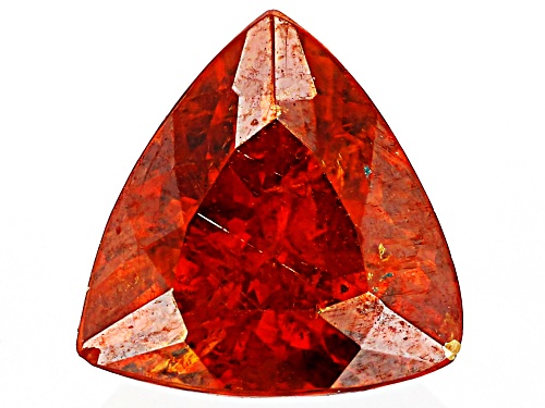Photo of Orange Sphalerite 6mm Trillion Faceted Cut Gemstone 0.75ct