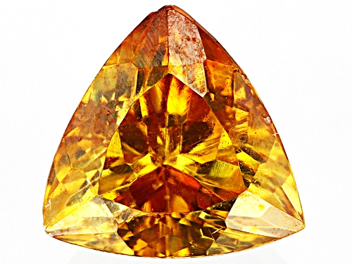 Yellow Sphalerite 6mm Trillion Faceted Cut Gemstone 0.75ct