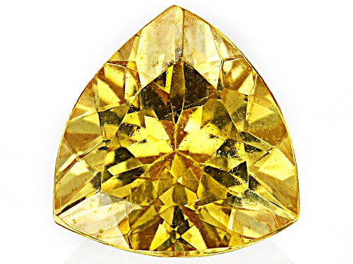 Photo of Yellow Sphalerite 6mm Trillion Faceted Cut Gemstone 0.75ct