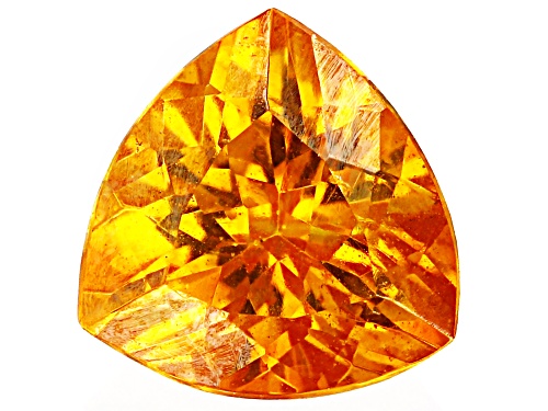 Photo of Yellow Sphalerite 6mm Trillion Faceted Cut Gemstone 0.75ct