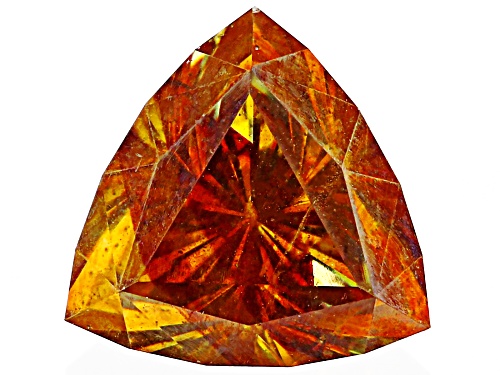 Photo of Orange Sphalerite 6.5mm Trillion Faceted Cut Gemstone 1.40ct
