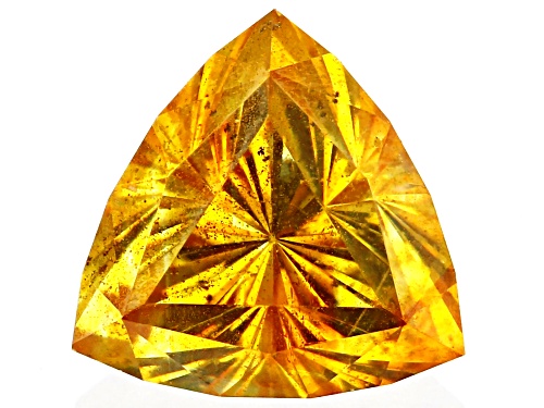 Photo of Yellow Sphalerite 6.5mm Trillion Faceted Cut Gemstone 1ct