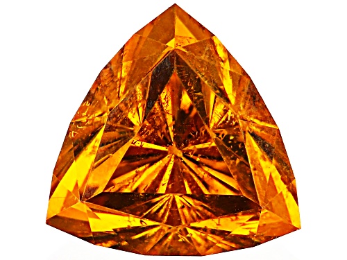 Photo of Orange Sphalerite 6.5mm Trillion Faceted Cut Gemstone 1.25ct