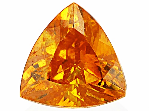 Photo of Orange Sphalerite 7mm Trillion Faceted Cut Gemstone 1.25ct