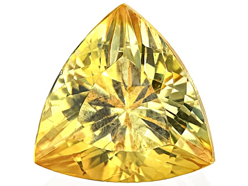 Photo of Yellow Sphalerite 7mm Trillion Faceted Cut Gemstone 1.5ct