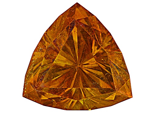 Orange Sphalerite 7mm Trillion Faceted Cut Gemstone 1.5ct