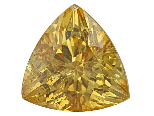 Photo of Yellow Sphalerite 7mm Trillion Faceted Cut Gemstone 1.4ct