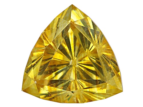 Photo of Yellow Sphalerite 7.5mm Trillion Faceted Cut Gemstone 1.75ct