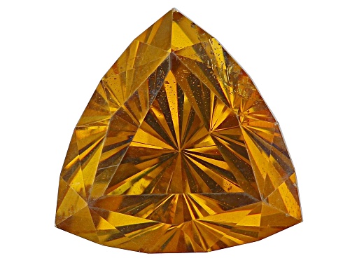 Photo of Yellow Sphalerite 7.5mm Trillion Faceted Cut Gemstone 1.75ct