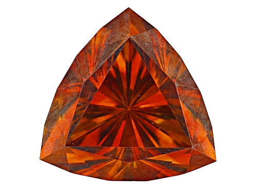Orange Sphalerite 8mm Trillion Faceted Cut Gemstone 2ct