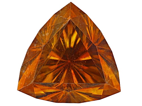 Orange Sphalerite 8mm Trillion Faceted Cut Gemstone 2ct