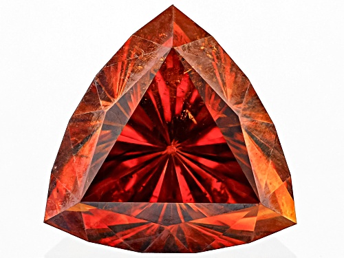 Photo of Orange Sphalerite 8.5mm Trillion Faceted Cut Gemstone 2.50ct
